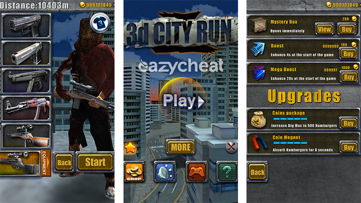 3D City Run 2 Cheats