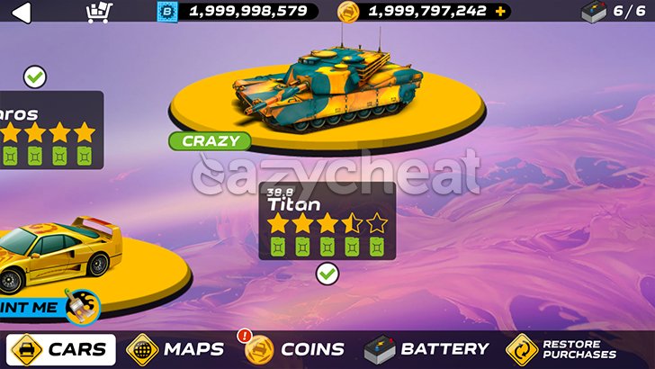 Splash Cars v1.5.09 Cheats