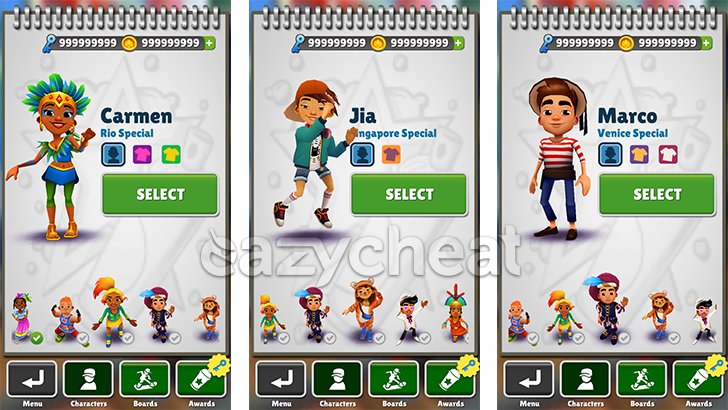 Subway Surfers v1.61.0 Cheats