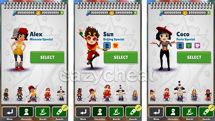 Subway Surfers v1.61.0 Cheats