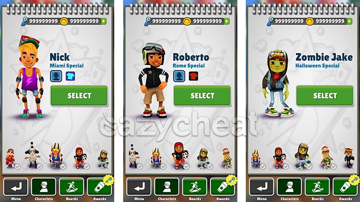 Subway Surfers v1.61.0 Cheats