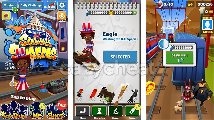 Subway Surfers Cheats - v1.63.1