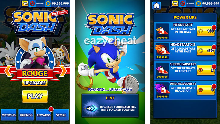 Sonic Dash Cheats